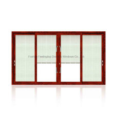 Модные алюминиевые раздвижные окна с москитной сеткой для защиты от комаров (фут-W132)